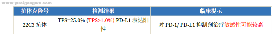 PD-L1检测结果